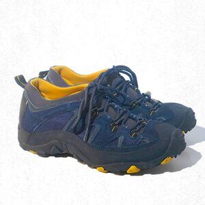 NEW Men’s BASS Blue Suede Hiking Shoes Gator Groove Size 10D Merrel salomon